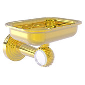  Pacific Beach Collection Wall Mounted Soap Dish Holder with Twisted Accents in Polished Brass, 4-3/8'' W x 3-5/16'' D x 5'' H