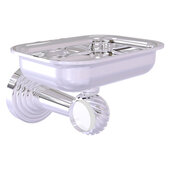  Pacific Beach Collection Wall Mounted Soap Dish Holder with Twisted Accents in Polished Chrome, 4-3/8'' W x 3-5/16'' D x 5'' H