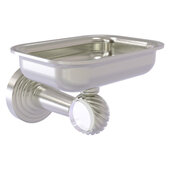  Pacific Beach Collection Wall Mounted Soap Dish Holder with Twisted Accents in Satin Nickel, 4-3/8'' W x 3-5/16'' D x 5'' H