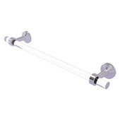  Pacific Beach Collection 18'' Towel Bar with Smooth Accent in Satin Chrome, 22'' W x 2-3/16'' D x 4'' H