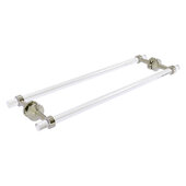  Pacific Beach Collection 24'' Back to Back Shower Door Towel Bar with Smooth Accent in Polished Nickel, 28'' W x 8-13/16'' D x 2-5/16'' H