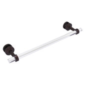  Pacific Beach Collection 18'' Shower Door Towel Bar with Smooth Accent in Antique Bronze, 22'' W x 5-5/16'' D x 2-5/16'' H