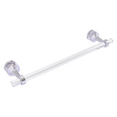 Pacific Beach Collection 18'' Shower Door Towel Bar with Smooth Accent in Satin Chrome, 22'' W x 5-5/16'' D x 2-5/16'' H