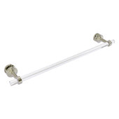  Pacific Beach Collection 24'' Shower Door Towel Bar with Smooth Accent in Polished Nickel, 28'' W x 5-5/16'' D x 2-5/16'' H