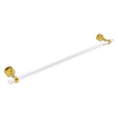  Pacific Beach Collection 30'' Shower Door Towel Bar with Smooth Accent in Polished Brass, 34'' W x 5-5/16'' D x 2-5/16'' H