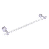  Pacific Beach Collection 24'' Shower Door Towel Bar with Dotted Accents in Satin Chrome, 28'' W x 5-5/16'' D x 2-5/16'' H
