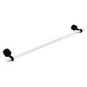  Pacific Beach Collection 30'' Shower Door Towel Bar with Dotted Accents in Matte Black, 34'' W x 5-5/16'' D x 2-5/16'' H