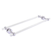  Pacific Beach Collection 24'' Back to Back Shower Door Towel Bar with Grooved Accents in Polished Chrome, 28'' W x 8-13/16'' D x 2-5/16'' H