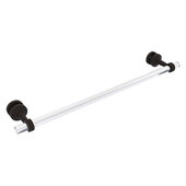  Pacific Beach Collection 24'' Shower Door Towel Bar with Grooved Accents in Oil Rubbed Bronze, 28'' W x 5-5/16'' D x 2-5/16'' H