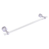  Pacific Beach Collection 24'' Shower Door Towel Bar with Grooved Accents in Satin Chrome, 28'' W x 5-5/16'' D x 2-5/16'' H