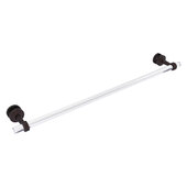  Pacific Beach Collection 30'' Shower Door Towel Bar with Grooved Accents in Antique Bronze, 34'' W x 5-5/16'' D x 2-5/16'' H