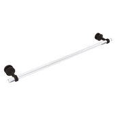  Pacific Beach Collection 30'' Shower Door Towel Bar with Grooved Accents in Oil Rubbed Bronze, 34'' W x 5-5/16'' D x 2-5/16'' H