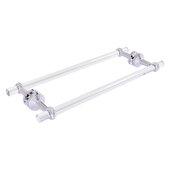  Pacific Beach Collection 18'' Back to Back Shower Door Towel Bar with Twisted Accents in Polished Chrome, 22'' W x 8-13/16'' D x 2-5/16'' H