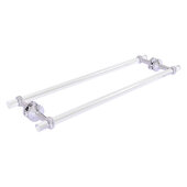  Pacific Beach Collection 24'' Back to Back Shower Door Towel Bar with Twisted Accents in Polished Chrome, 28'' W x 8-13/16'' D x 2-5/16'' H