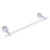  Pacific Beach Collection 18'' Shower Door Towel Bar with Twisted Accents in Satin Chrome, 22'' W x 5-5/16'' D x 2-5/16'' H