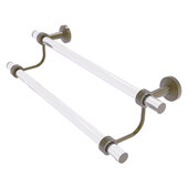  Pacific Beach Collection 18'' Double Towel Bar with Smooth Accent in Antique Brass, 22'' W x 5-5/16'' D x 7-13/16'' H