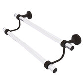  Pacific Beach Collection 18'' Double Towel Bar with Smooth Accent in Oil Rubbed Bronze, 22'' W x 5-5/16'' D x 7-13/16'' H
