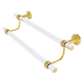  Pacific Beach Collection 18'' Double Towel Bar with Smooth Accent in Polished Brass, 22'' W x 5-5/16'' D x 7-13/16'' H