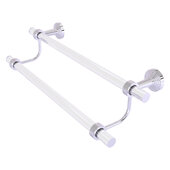  Pacific Beach Collection 18'' Double Towel Bar with Smooth Accent in Polished Chrome, 22'' W x 5-5/16'' D x 7-13/16'' H