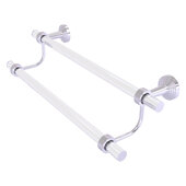  Pacific Beach Collection 18'' Double Towel Bar with Smooth Accent in Satin Chrome, 22'' W x 5-5/16'' D x 7-13/16'' H