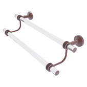  Pacific Beach Collection 18'' Double Towel Bar with Dotted Accents in Antique Copper, 22'' W x 5-5/16'' D x 7-13/16'' H