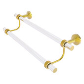  Pacific Beach Collection 18'' Double Towel Bar with Dotted Accents in Polished Brass, 22'' W x 5-5/16'' D x 7-13/16'' H