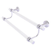  Pacific Beach Collection 18'' Double Towel Bar with Dotted Accents in Polished Chrome, 22'' W x 5-5/16'' D x 7-13/16'' H