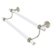  Pacific Beach Collection 18'' Double Towel Bar with Dotted Accents in Polished Nickel, 22'' W x 5-5/16'' D x 7-13/16'' H