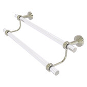  Pacific Beach Collection 18'' Double Towel Bar with Grooved Accents in Polished Nickel, 22'' W x 5-5/16'' D x 7-13/16'' H
