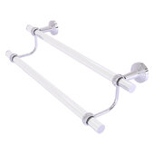  Pacific Beach Collection 18'' Double Towel Bar with Twisted Accents in Polished Chrome, 22'' W x 5-5/16'' D x 7-13/16'' H