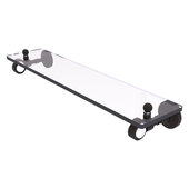  Pacific Grove Collection 22'' Glass Shelf with Smooth Accent in Oil Rubbed Bronze, 22'' W x 5-1/8'' D x 3-3/16'' H