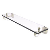  Pacific Grove Collection 22'' Glass Shelf with Smooth Accent in Polished Nickel, 22'' W x 5-1/8'' D x 3-3/16'' H
