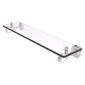  Pacific Grove Collection 22'' Glass Shelf with Smooth Accent in Satin Nickel, 22'' W x 5-1/8'' D x 3-3/16'' H