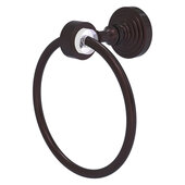  Pacific Grove Collection Towel Ring with Smooth Accent in Antique Bronze, 6'' Diameter x 4'' D x 7-3/16'' H