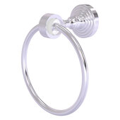  Pacific Grove Collection Towel Ring with Smooth Accent in Satin Chrome, 6'' Diameter x 4'' D x 7-3/16'' H