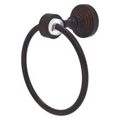  Pacific Grove Collection Towel Ring with Smooth Accent in Venetian Bronze, 6'' Diameter x 4'' D x 7-3/16'' H