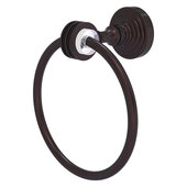  Pacific Grove Collection Towel Ring with Dotted Accents in Antique Bronze, 6'' Diameter x 4'' D x 7-3/16'' H