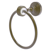  Pacific Grove Collection Towel Ring with Grooved Accents in Antique Brass, 6'' Diameter x 4'' D x 7-3/16'' H