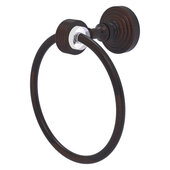  Pacific Grove Collection Towel Ring with Grooved Accents in Venetian Bronze, 6'' Diameter x 4'' D x 7-3/16'' H