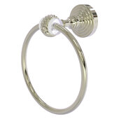  Pacific Grove Collection Towel Ring with Twisted Accents in Polished Nickel, 6'' Diameter x 4'' D x 7-3/16'' H
