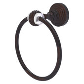  Pacific Grove Collection Towel Ring with Twisted Accents in Venetian Bronze, 6'' Diameter x 4'' D x 7-3/16'' H