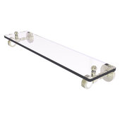  Pacific Grove Collection 22'' Glass Shelf with Dotted Accents in Polished Nickel, 22'' W x 5-1/8'' D x 3-3/16'' H