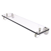  Pacific Grove Collection 22'' Glass Shelf with Dotted Accents in Satin Nickel, 22'' W x 5-1/8'' D x 3-3/16'' H