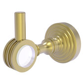  Pacific Grove Collection Robe Hook with Dotted Accents in Satin Brass, 2-1/4'' Diameter x 4'' D x 3-1/8'' H