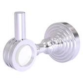  Pacific Grove Collection Robe Hook with Dotted Accents in Satin Chrome, 2-1/4'' Diameter x 4'' D x 3-1/8'' H