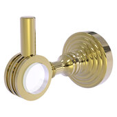  Pacific Grove Collection Robe Hook with Dotted Accents in Unlacquered Brass, 2-1/4'' Diameter x 4'' D x 3-1/8'' H