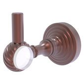  Pacific Grove Collection Robe Hook with Twisted Accents in Antique Copper, 2-1/4'' Diameter x 4'' D x 3-1/8'' H