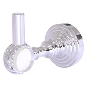  Pacific Grove Collection Robe Hook with Twisted Accents in Polished Chrome, 2-1/4'' Diameter x 4'' D x 3-1/8'' H