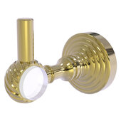  Pacific Grove Collection Robe Hook with Twisted Accents in Unlacquered Brass, 2-1/4'' Diameter x 4'' D x 3-1/8'' H