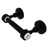  Pacific Grove Collection Two Post Toilet Paper Holder with Smooth Accent in Matte Black, 7-11/16'' W x 2-3/16'' D x 4'' H
